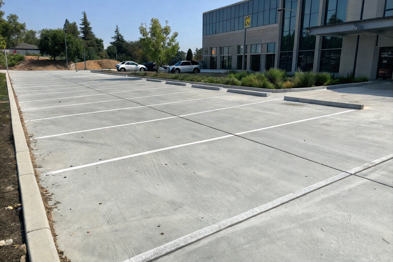 Concrete parking lot building in Woonsocket, RI